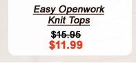 Easy Openwork Knit Tops