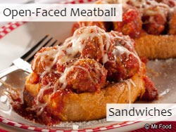 Open-Faced Meatball Sandwiches