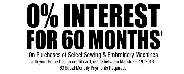 O% Interest For 60 Months